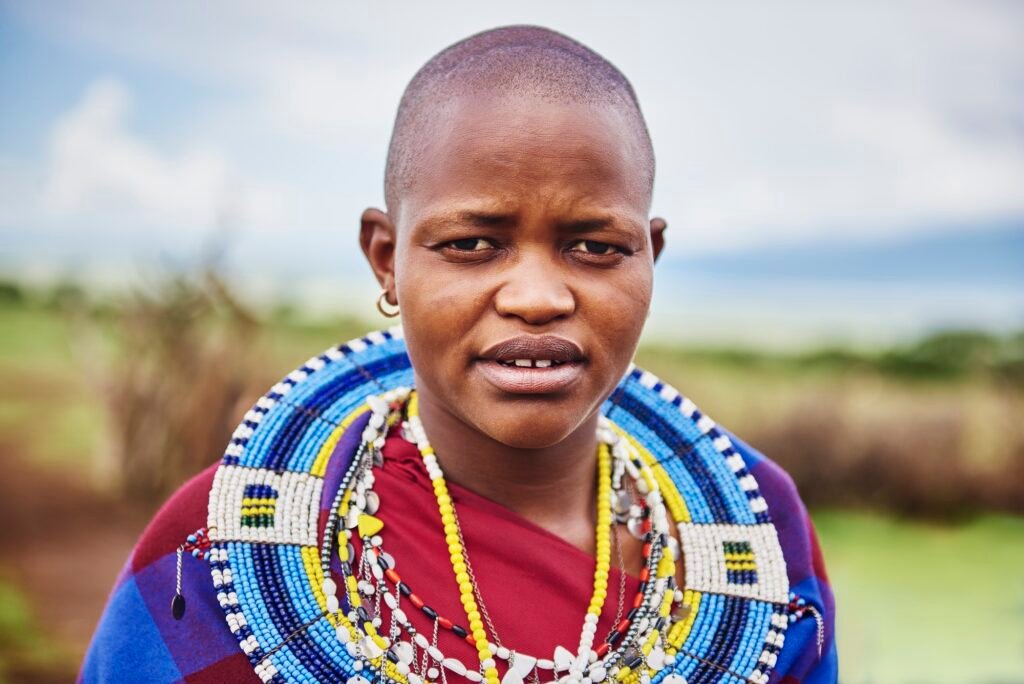 Portrait of Masai man in Africa